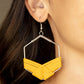 Suede Solstice - Yellow - Paparazzi Earring Image