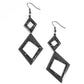 ​Deco Decoupage - Black - Paparazzi Earring Image