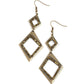 ​Deco Decoupage - Brass - Paparazzi Earring Image