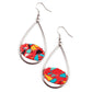 ​Tropical Terrazzo - Red - Paparazzi Earring Image