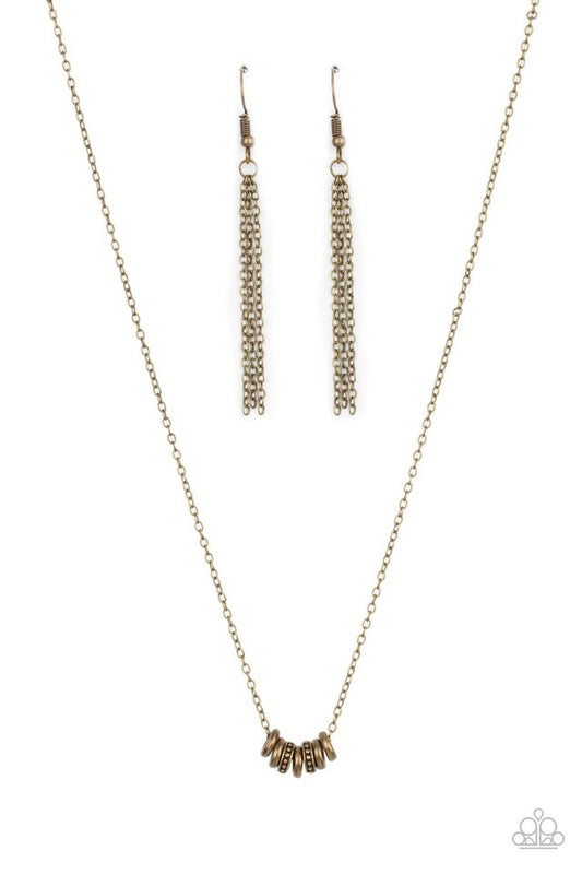 Dainty Dalliance - Brass - Paparazzi Necklace Image