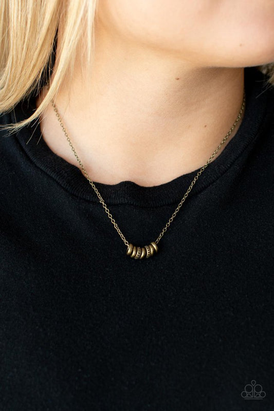 Dainty Dalliance - Brass - Paparazzi Necklace Image