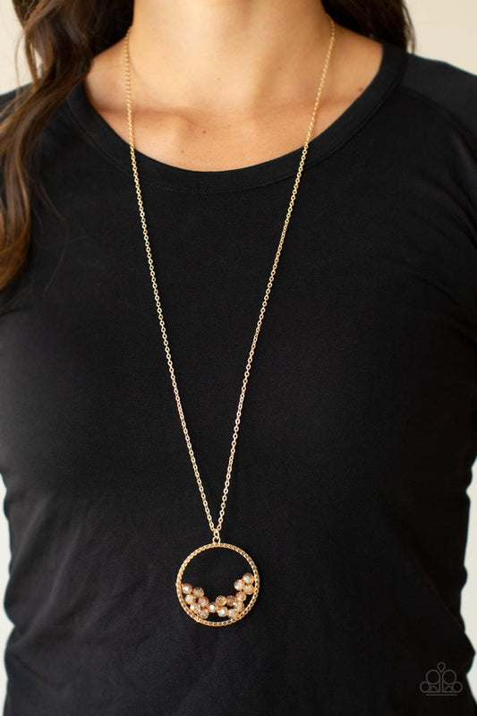 ​Galactic Glow - Gold - Paparazzi Necklace Image