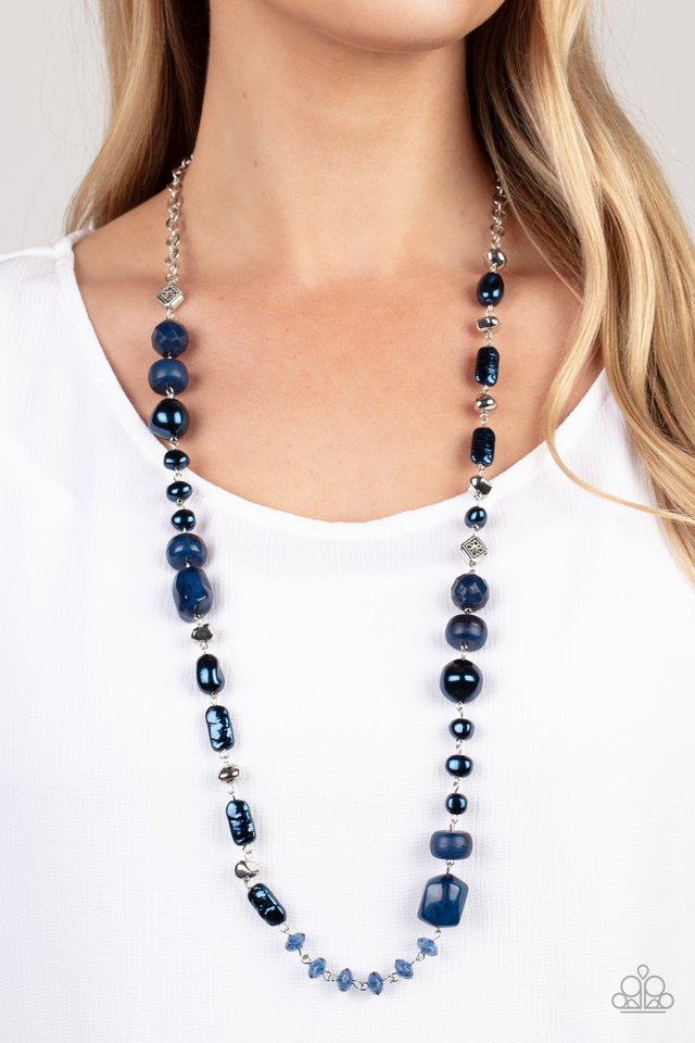 Juicy Gossip - Blue - Paparazzi Necklace Image