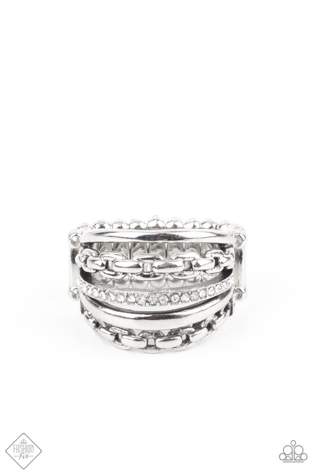 ​LINK Out Loud - White - Paparazzi Ring Image