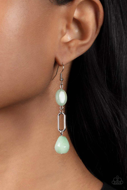 Stone Apothecary - Green - Paparazzi Earring Image