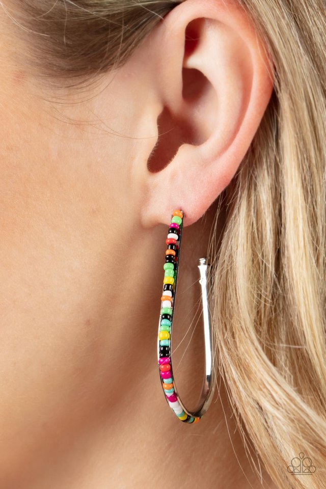 Beaded Bauble - Multi - Paparazzi Earring Image