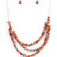 Placid Pebbles - Orange - Paparazzi Necklace Image