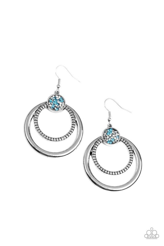 ​Spun Out Opulence - Blue - Paparazzi Earring Image