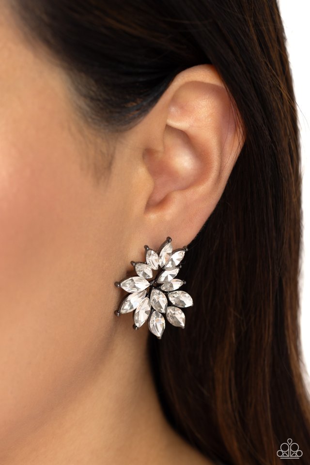 Fire Hazard - Black - Paparazzi Earring Image