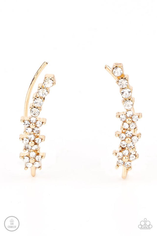 Flowery Finale - Gold - Paparazzi Earring Image