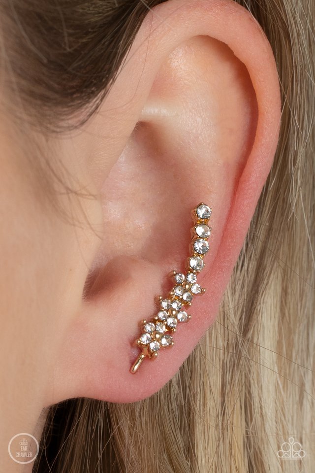 Flowery Finale - Gold - Paparazzi Earring Image