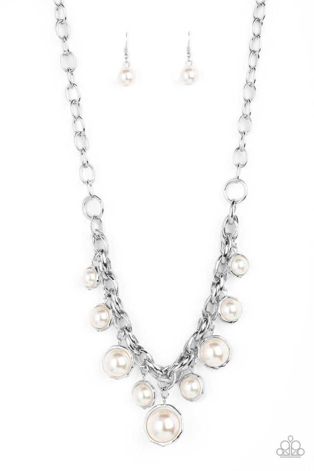 Revolving Refinement - White - Paparazzi Necklace Image