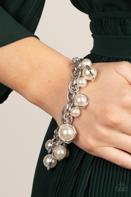 Orbiting Opulence - White - Paparazzi Bracelet Image