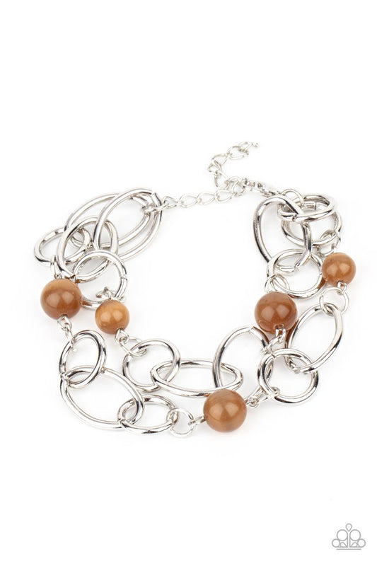 ​Delightfully Daydreamy - Brown - Paparazzi Bracelet Image