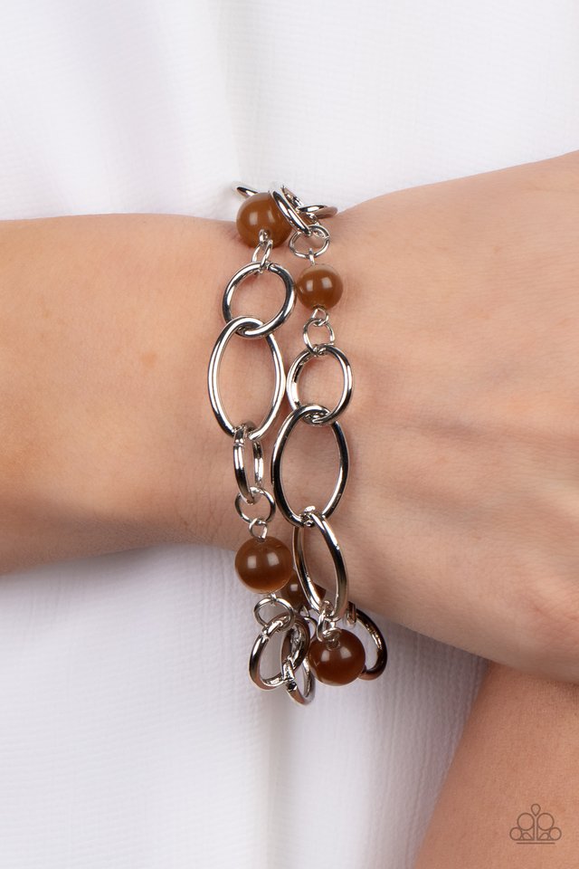 ​Delightfully Daydreamy - Brown - Paparazzi Bracelet Image