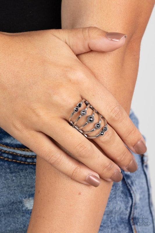 ​Layer On The Luster - Black - Paparazzi Ring Image