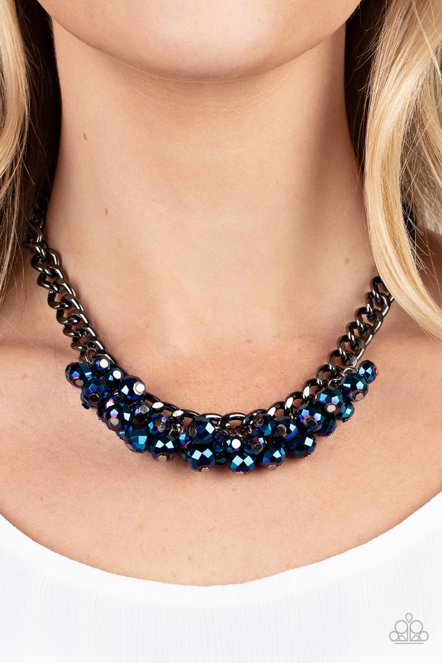 Galactic Knockout - Blue - Paparazzi Necklace Image