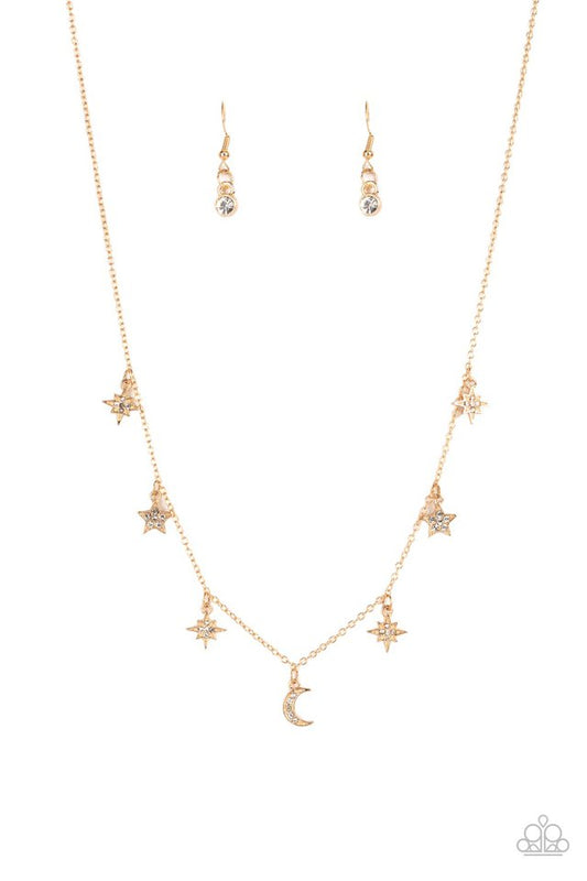Cosmic Runway - Gold - Paparazzi Necklace Image