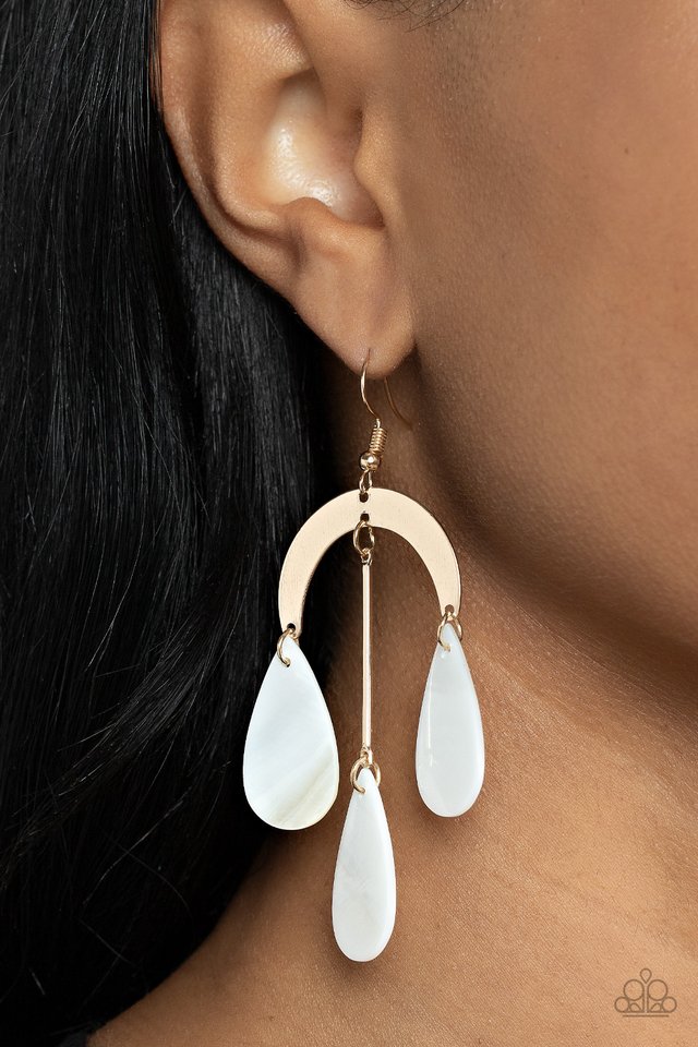 ​Atlantis Ambience - Gold - Paparazzi Earring Image