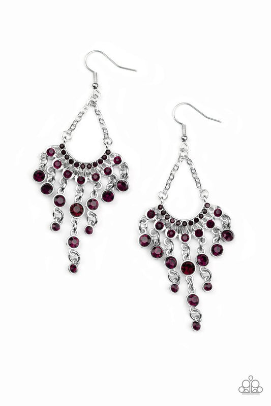 Commanding Candescence - Purple - Paparazzi Earring Image