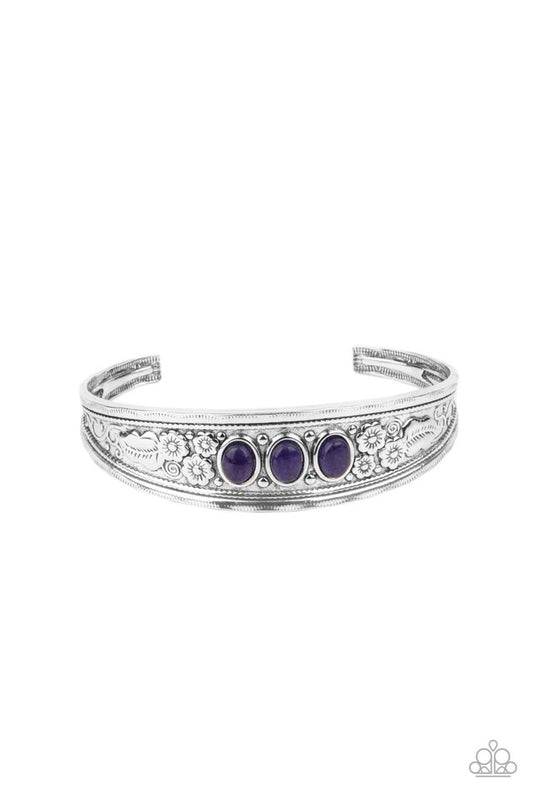 ​Flower Patch Picnic - Purple - Paparazzi Bracelet Image