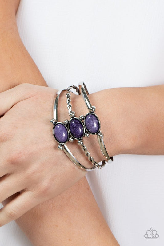 ​Extra Earthy - Purple - Paparazzi Bracelet Image