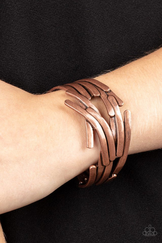 ​Stockpiled Style - Copper - Paparazzi Bracelet Image