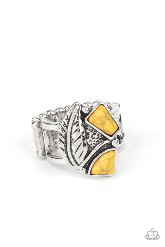 Make the NEST of It - Yellow - Paparazzi Ring Image