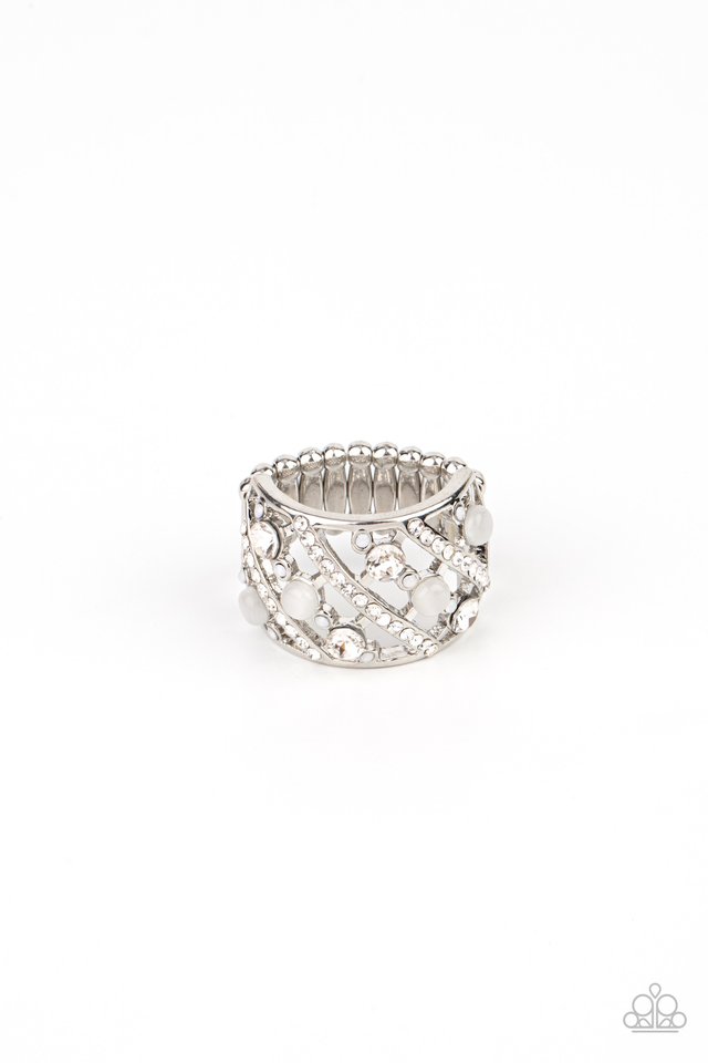 ​Bubbles for Brunch - White - Paparazzi Ring Image