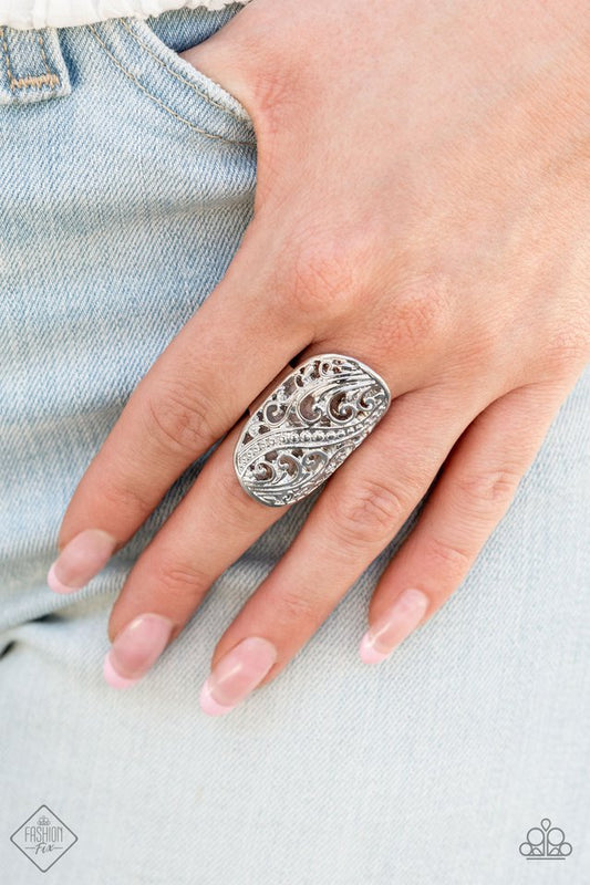 ​Pier Paradise - Silver - Paparazzi Ring Image