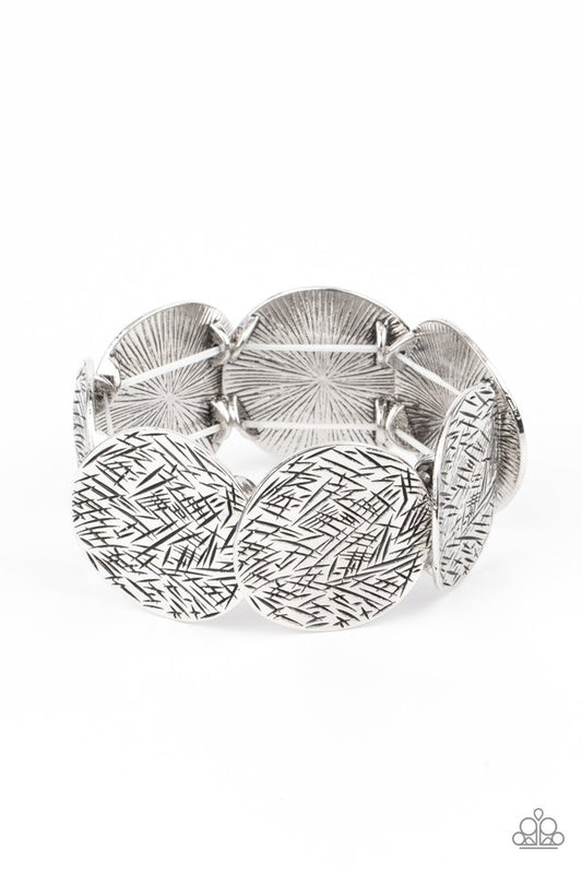 Extra Etched - Silver - Paparazzi Bracelet Image