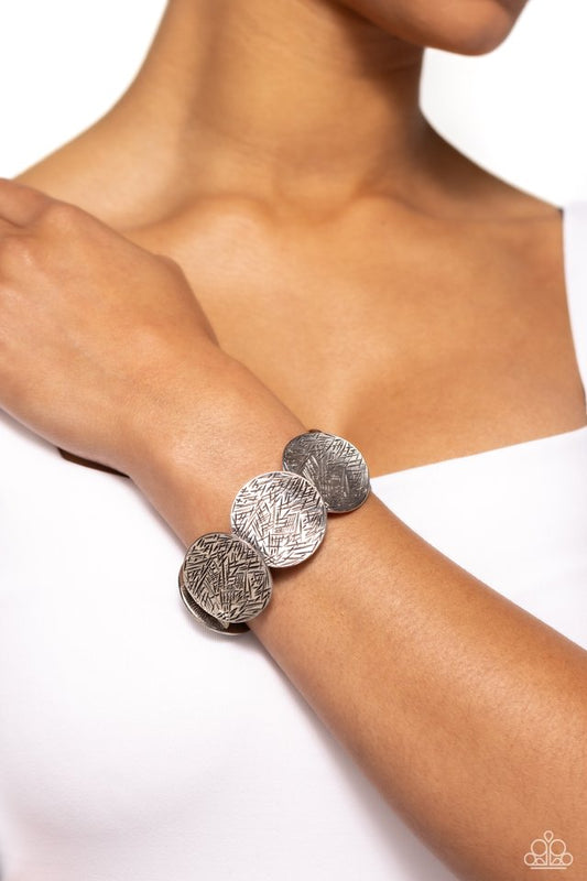 Extra Etched - Silver - Paparazzi Bracelet Image