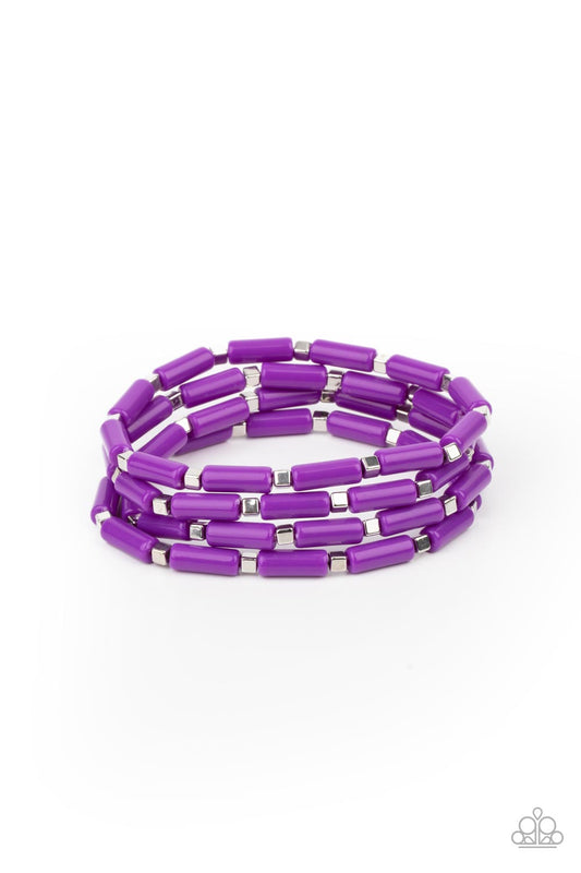 Paparazzi Bracelet ~ Radiantly Retro - Purple