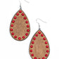 Rustic Refuge - Red - Paparazzi Earring Image