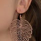 ​Palm Palmistry - Copper - Paparazzi Earring Image