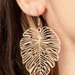 Palm Palmistry - Gold - Paparazzi Earring Image