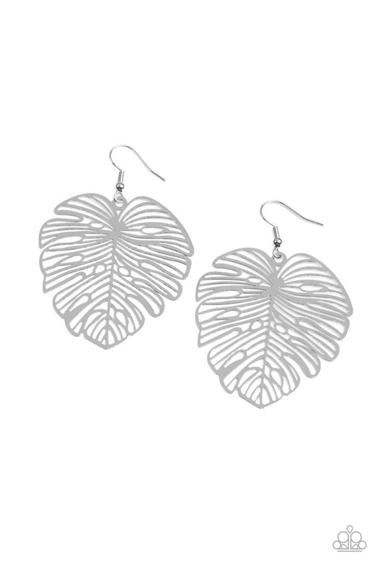 Palm Palmistry - Silver - Paparazzi Earring Image