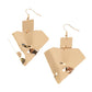 ​Deceivingly Deco - Gold - Paparazzi Earring Image