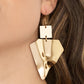 ​Deceivingly Deco - Gold - Paparazzi Earring Image