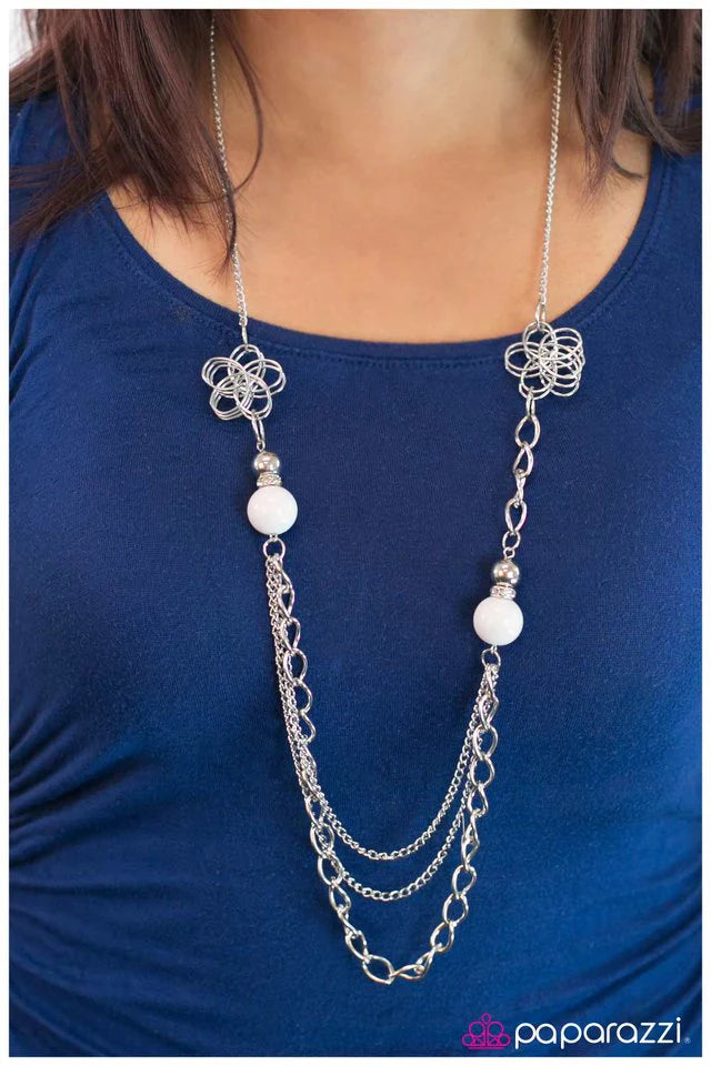 Paparazzi Necklace ~ Truly, Madly, Deeply - White