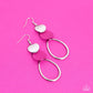 ​Retro Reception - Pink - Paparazzi Earring Image