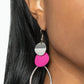 ​Retro Reception - Pink - Paparazzi Earring Image