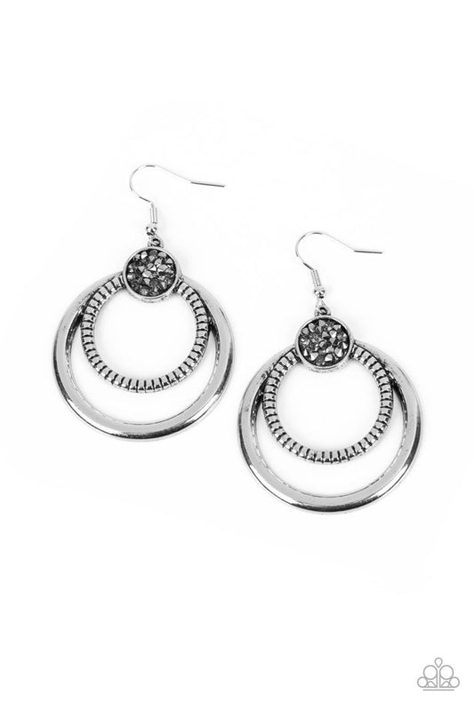 ​Spun Out Opulence - Silver - Paparazzi Earring Image