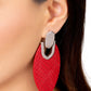 Wildly Workable - Red - Paparazzi Earring Image