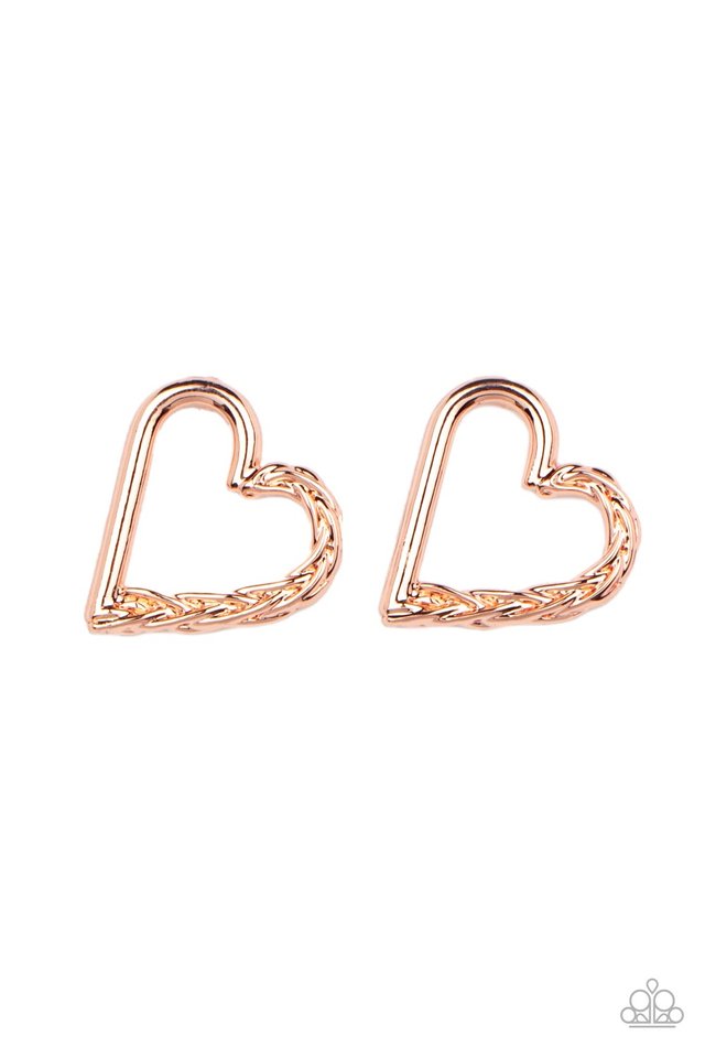 ​Cupid, Who? - Copper - Paparazzi Earring Image