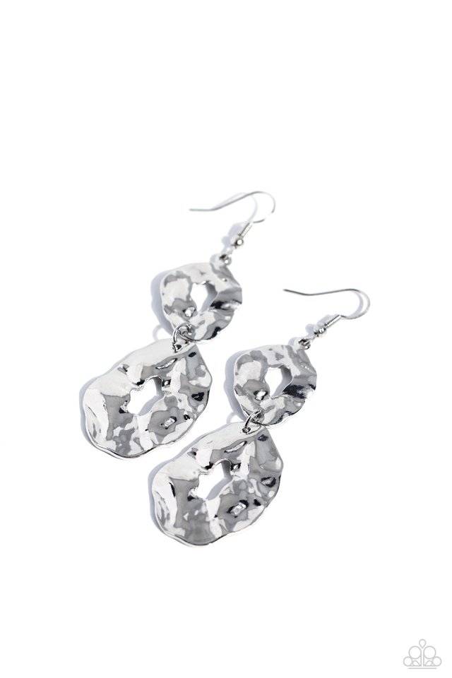 ​Gallery Gravitas - Silver - Paparazzi Earring Image