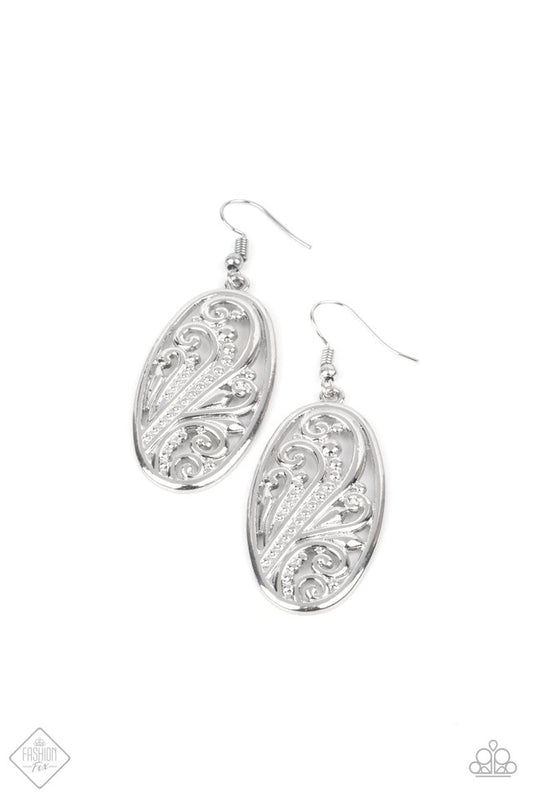 High Tide Terrace - Silver - Paparazzi Earring Image