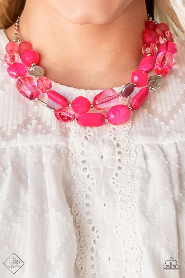 ​Oceanic Opulence - Pink - Paparazzi Necklace Image
