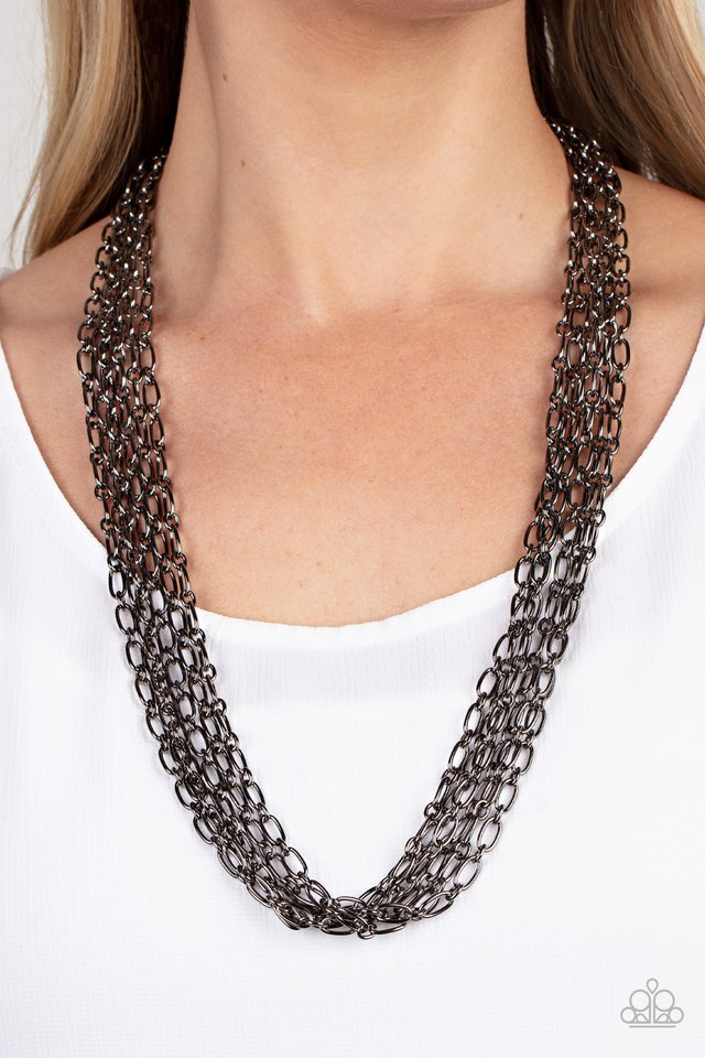 Dynamite Dynamo - Black - Paparazzi Necklace Image